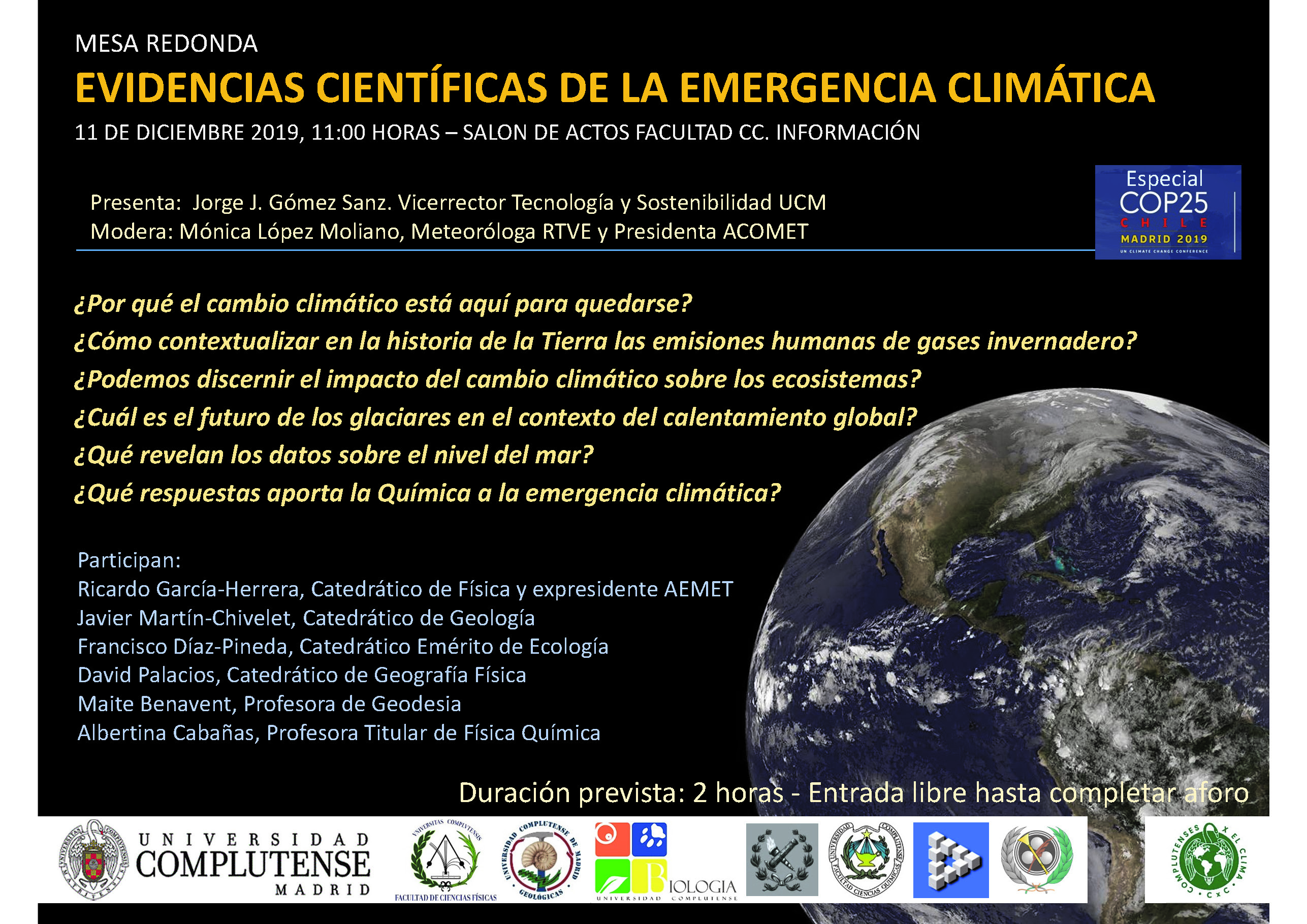 EVIDENCIAS CIENTÍFICAS DE LA EMERGENCIA CLIMÁTICA - 11 de diciembre
